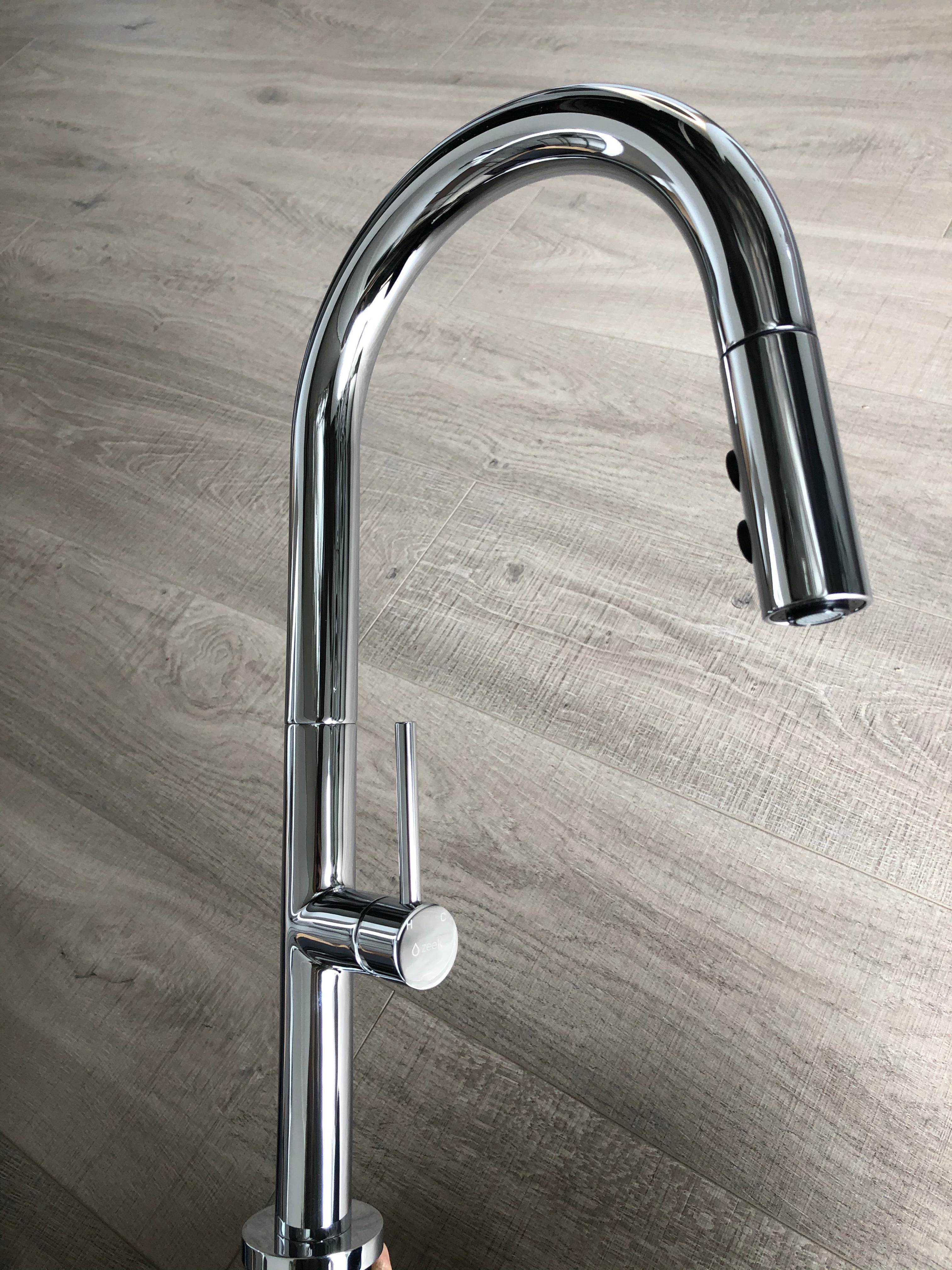 Grifo de cocina extraíble cromado Zeek F-KC06 