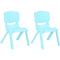 Sillas de aprendizaje apilables de plástico para niños JOON, azul bebé, 20,5 x 12,75 x 11 pulgadas, paquete de 2 (paquete de 2)