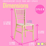 Sillas Tiffany Chiavari para niños JOON, paquete de 2, 25 x 13 x 14,5 pulgadas