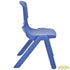 Sillas de aprendizaje apilables de plástico para niños JOON, azul oscuro, 20,5 x 12,75 x 11 pulgadas, paquete de 2 (paquete de 2)