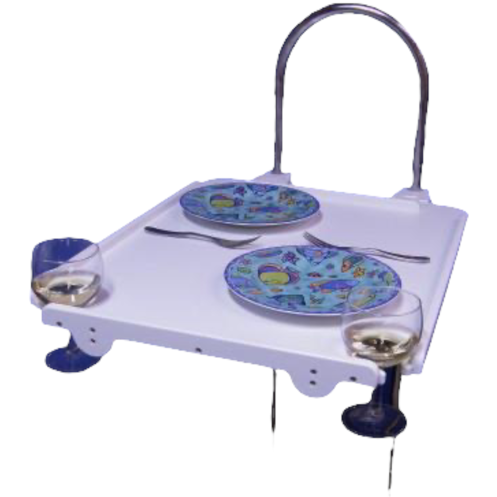 Mesa grande tipo barco con portavasos | M0011WG