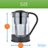 Cafetera de café frío Spigo con jarra de vidrio de borosilicato, color negro, 1 litro, 8 x 5 pulgadas