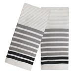 Juego de toallas de cocina Fouta de 2 piezas con diseño de rayas finas de Popular Home, 16 x 28 pulgadas