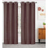 Serbia 2-Pack Room Darkening Embossed Leaf Grommet Window Panel, 76x84 Inches