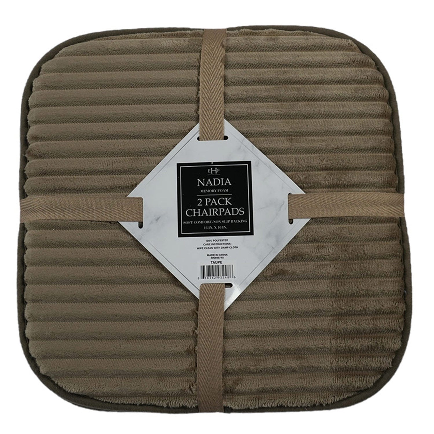 Juego de 2 cojines de espuma viscoelástica para silla PREMIUS Nadia, 16 x 16 pulgadas