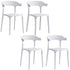 Sillas de comedor apilables de plástico para piscina Just Relax Jasper, para interior y exterior, paquete de 4