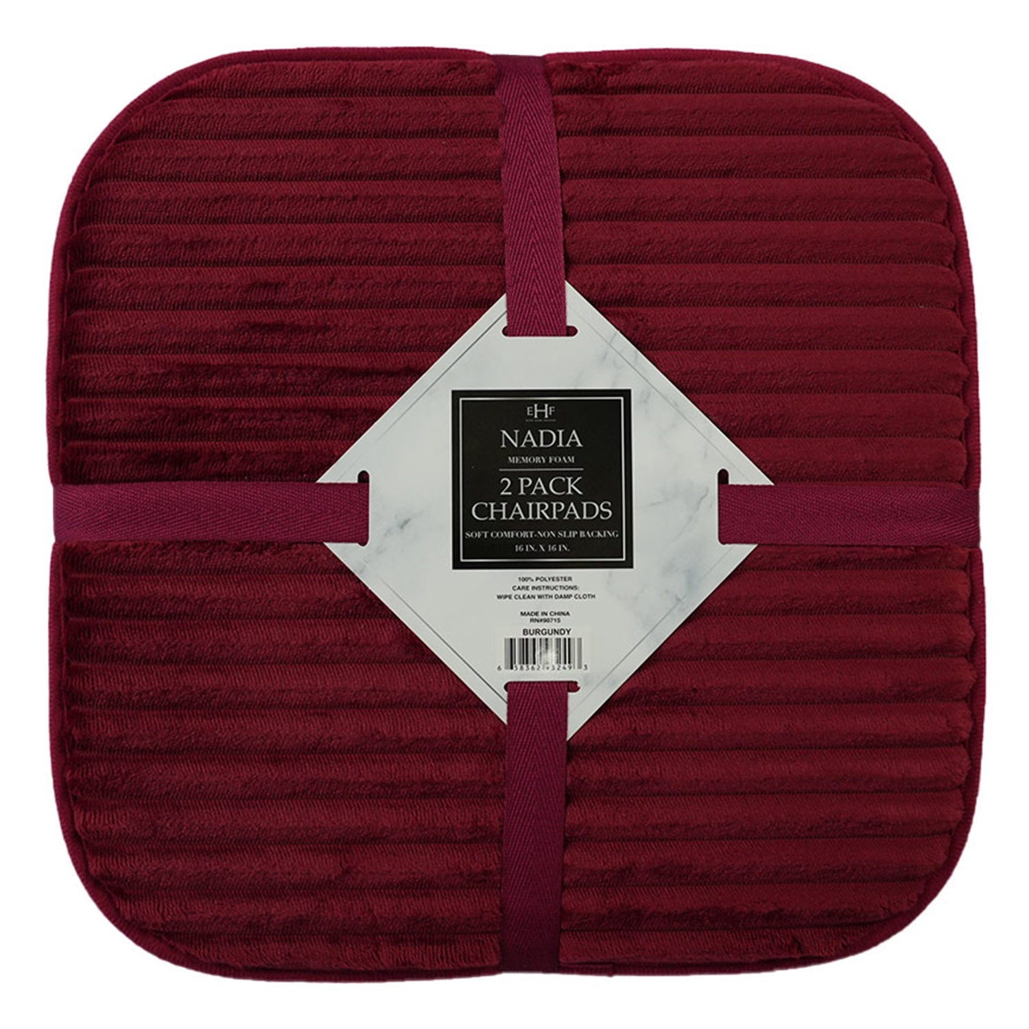Juego de 2 cojines de espuma viscoelástica para silla PREMIUS Nadia, 16 x 16 pulgadas