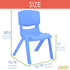 Sillas de aprendizaje apilables de plástico para niños JOON, azul, 20,5 x 12,75 x 11 pulgadas, paquete de 2 (paquete de 2)