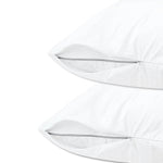 Premius 2 Pack Zippered Waterproof Pillow Protector, White