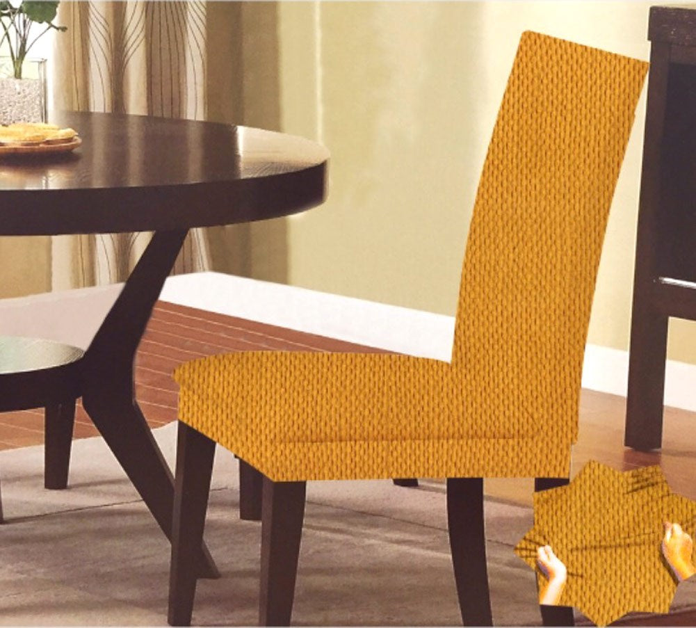 Funda elástica para silla de comedor de lunares Monica de primera calidad, 42 x 16 pulgadas