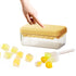 PREMIUS 2 Tray Ice Cube Tray with Container and Scoop, Yellow-Clear