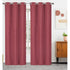 Serbia 2-Pack Room Darkening Embossed Leaf Grommet Window Panel, 76x84 Inches