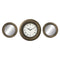Premius 3 Piece Diamond Gladiator Wall Clock with Mirrors, Gold, 34x14 Inches