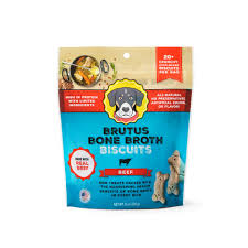 Galletas de caldo Brutus para perros con carne de res, 8 oz (paquete de 6) - Virginia Made Treats