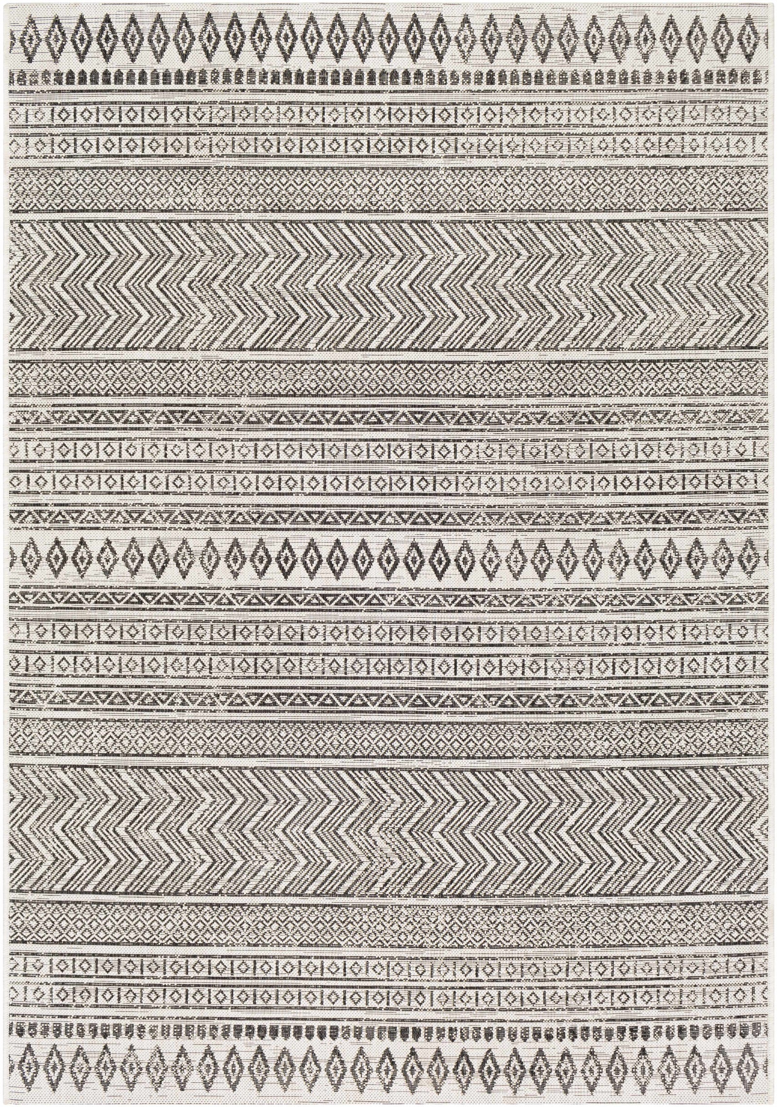 Alfombra para exteriores en blanco y negro de Imboden