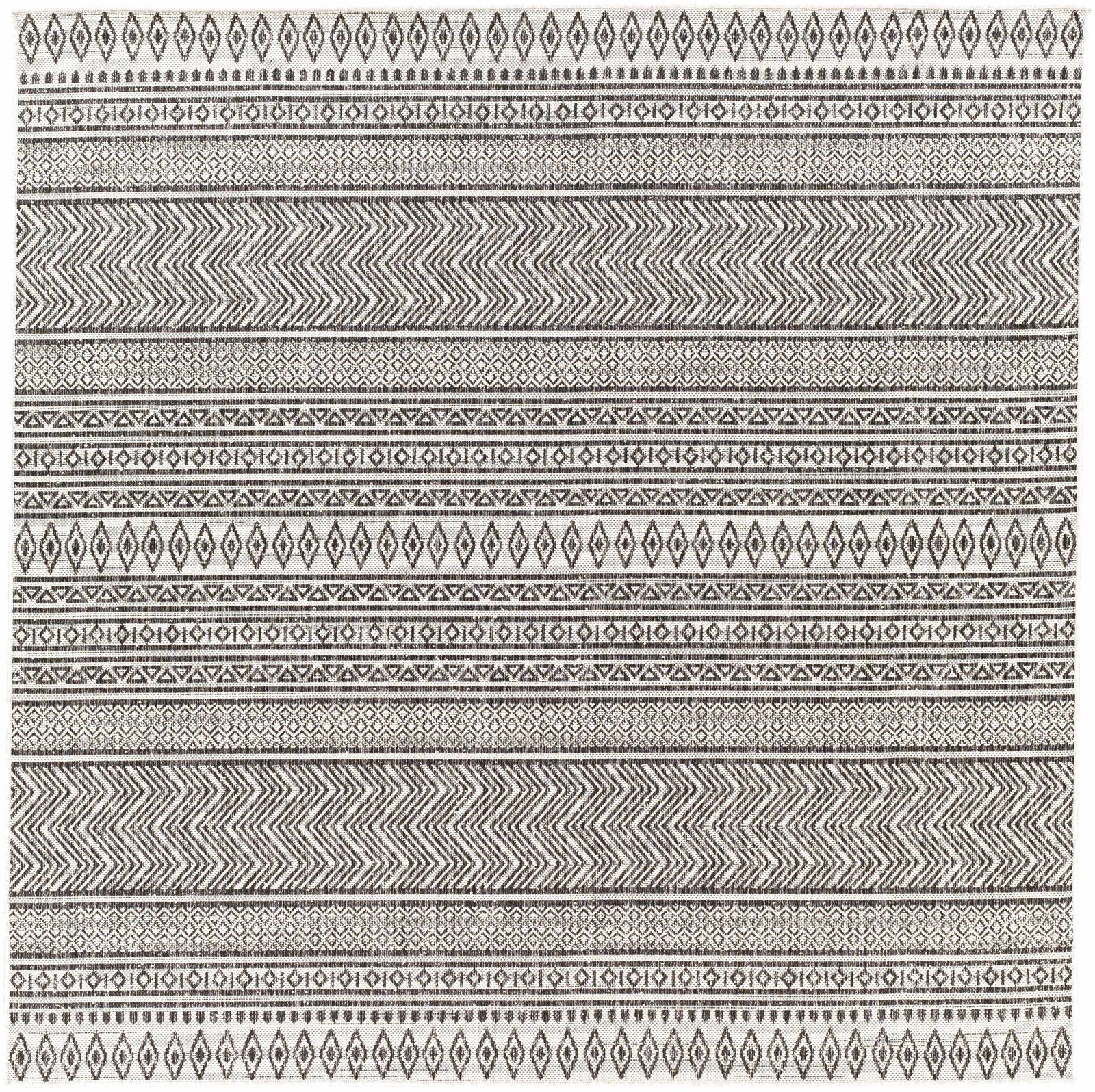 Alfombra para exteriores en blanco y negro de Imboden