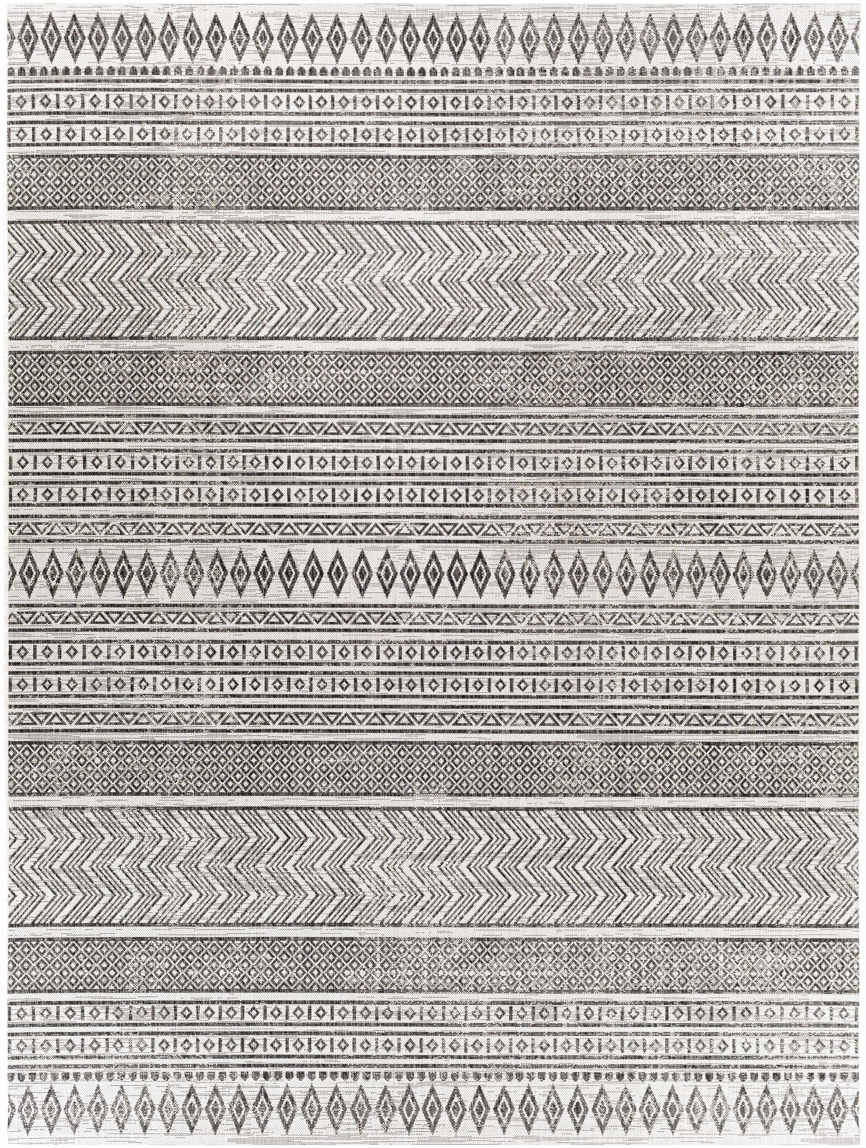 Alfombra para exteriores en blanco y negro de Imboden