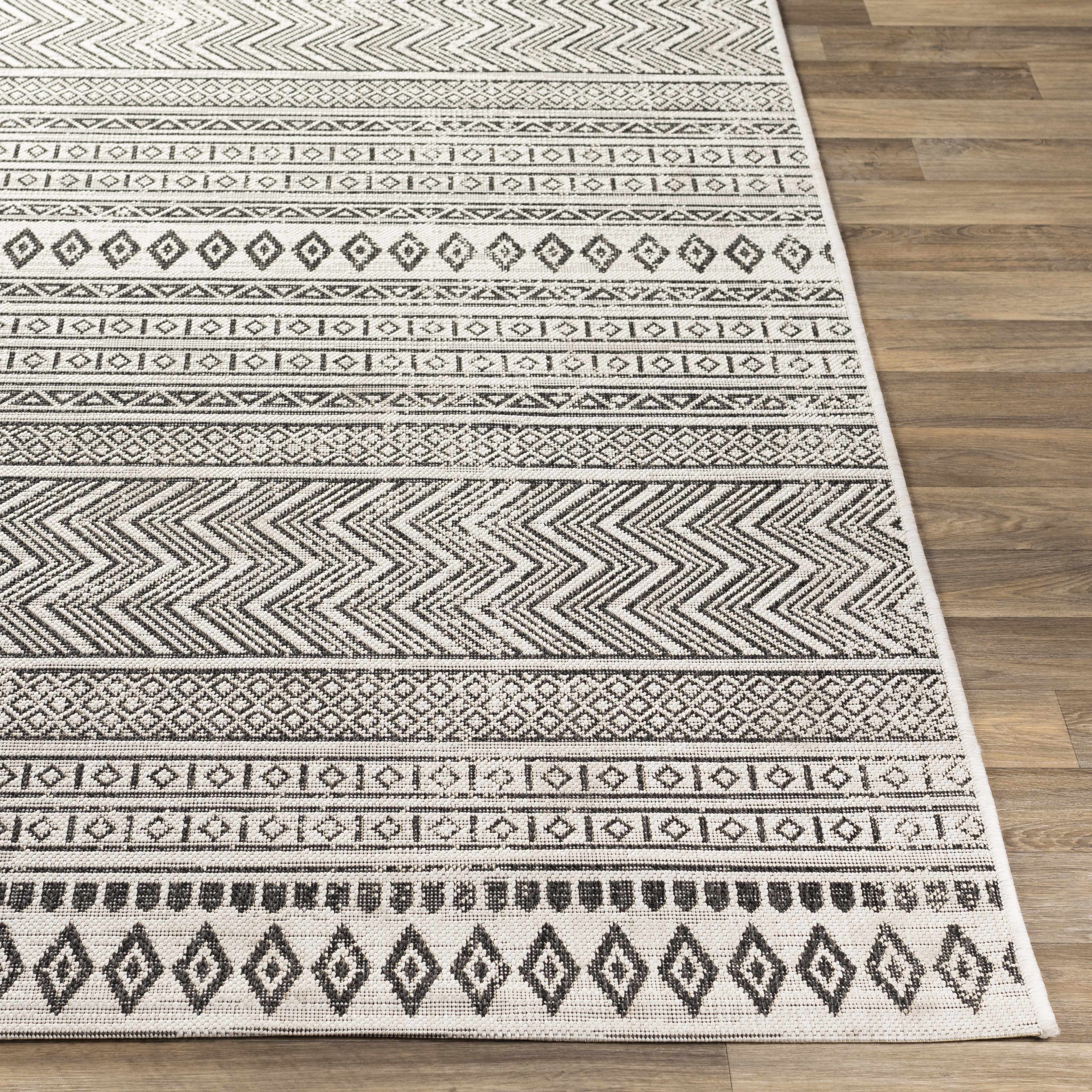 Alfombra para exteriores en blanco y negro de Imboden