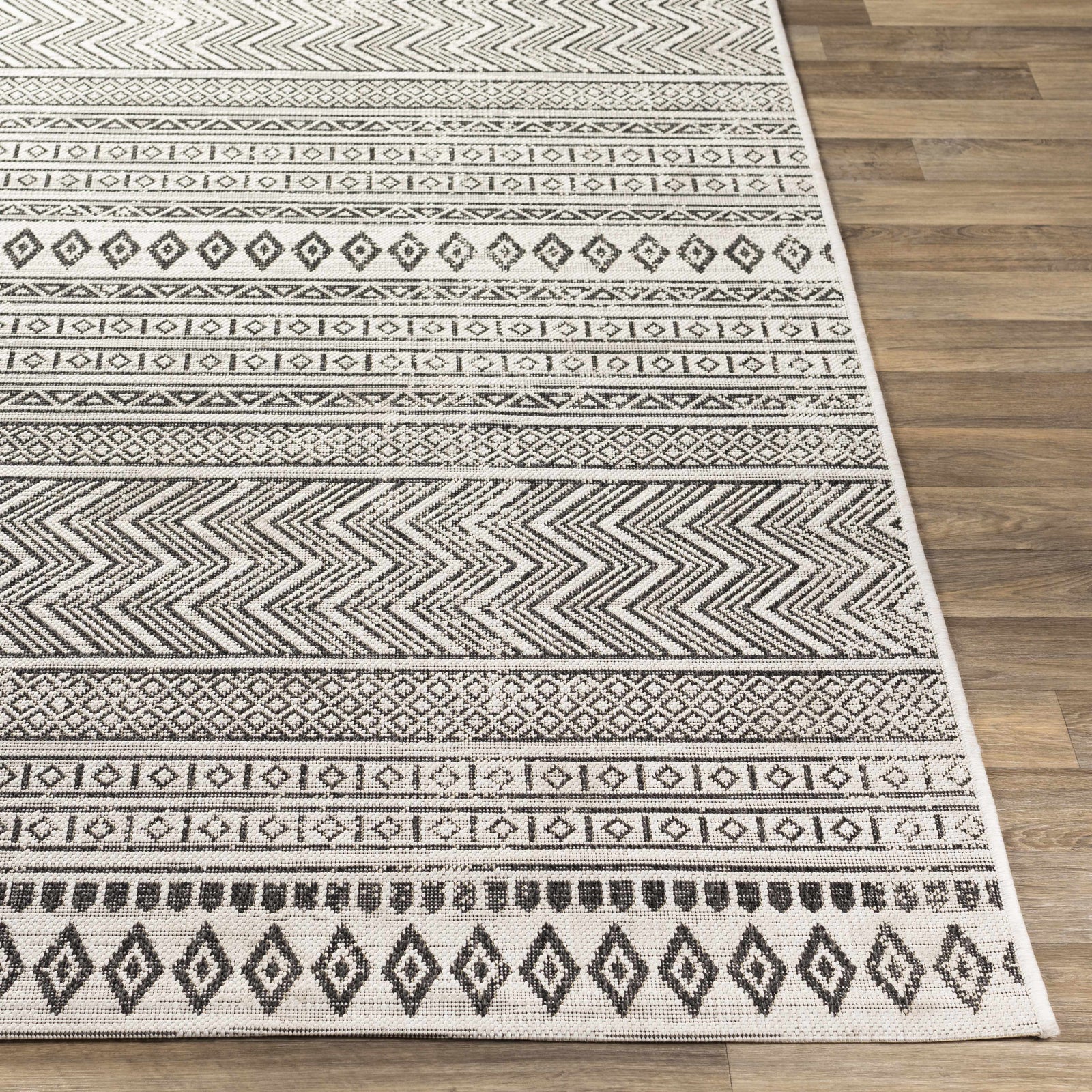 Alfombra para exteriores en blanco y negro de Imboden