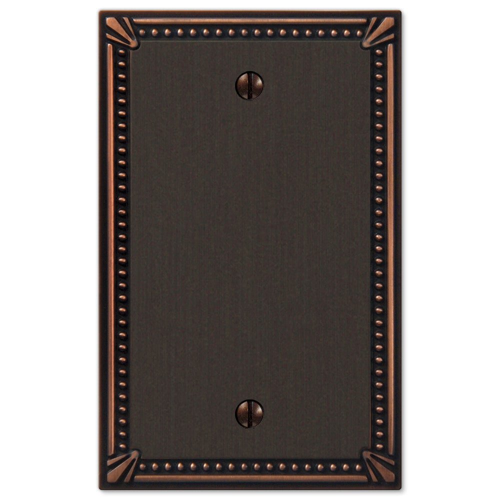Placa de pared en blanco de bronce envejecido con cuentas imperiales