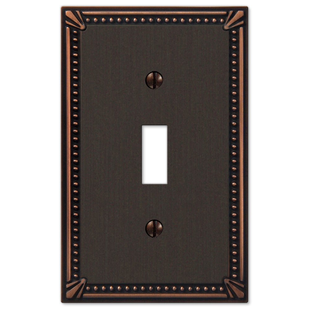 Placa de pared con 1 palanca de bronce envejecido de Imperial Bead