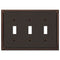 Imperial Bead Aged Bronze Cast - 3 Toggle Wallplate