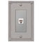 Placa de pared con conector telefónico de níquel cepillado Imperial Bead
