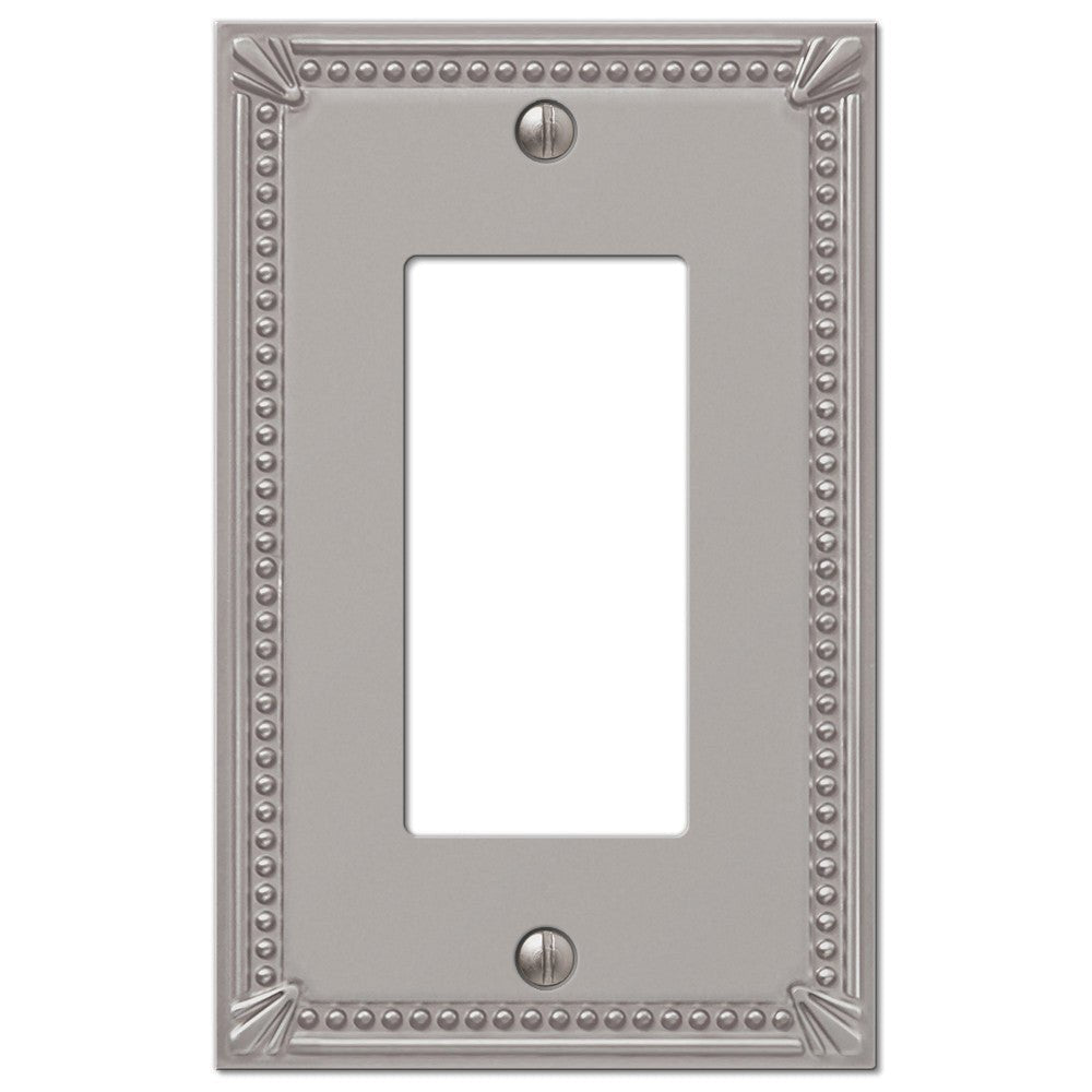 Placa de pared con 1 balancín de níquel cepillado fundido Imperial Bead