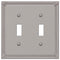 Placa de pared con 2 palancas de níquel cepillado fundido Imperial Bead