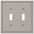 Placa de pared con 2 palancas de níquel cepillado fundido Imperial Bead