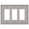 Imperial Bead Brushed Nickel Cast - 3 Rocker Wallplate