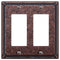 Placa de pared de bronce envejecido pulido con cuentas imperiales - 2 balancines