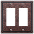 Placa de pared de bronce envejecido pulido con cuentas imperiales - 2 balancines