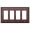 Placa de pared de bronce envejecido pulido con cuentas imperiales - 4 balancines