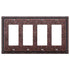 Placa de pared de bronce envejecido pulido con cuentas imperiales - 4 balancines