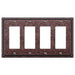 Placa de pared de bronce envejecido pulido con cuentas imperiales - 4 balancines