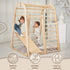 Indoor Wooden Playground for Children - 6 in 1 Playground + Swings Set + Slide Board