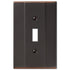 Italia Aged Bronze Steel - 1 Toggle Wallplate