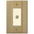 Placa de pared con conector para cable de acero en bronce cepillado de Italia