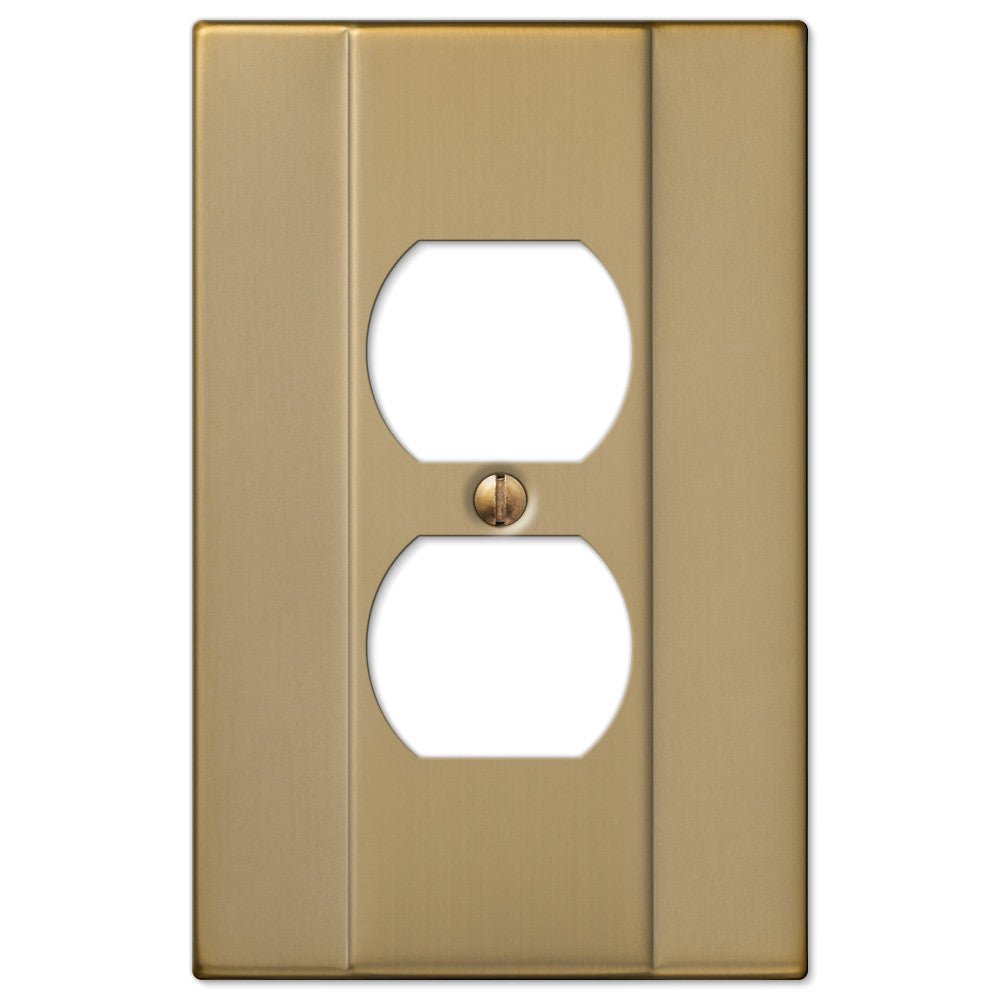 Placa de pared dúplex de acero bronce cepillado Italia 1