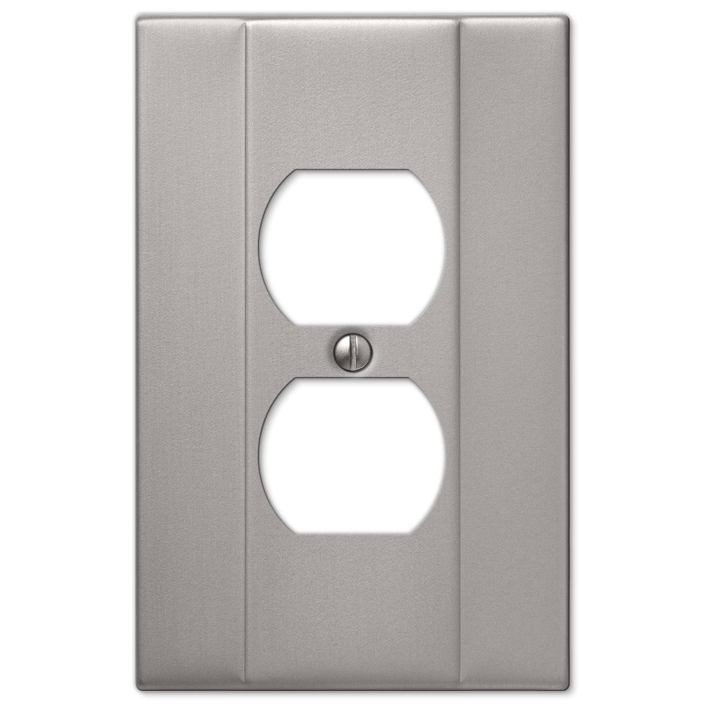 Placa de pared dúplex de acero niquelado cepillado de Italia