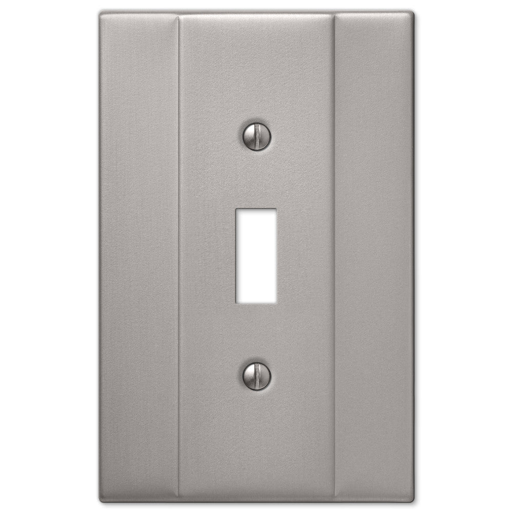 Italia Brushed Nickel Steel - 1 Toggle Wallplate