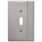 Italia Brushed Nickel Steel - 1 Toggle Wallplate