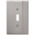 Italia Brushed Nickel Steel - 1 Toggle Wallplate