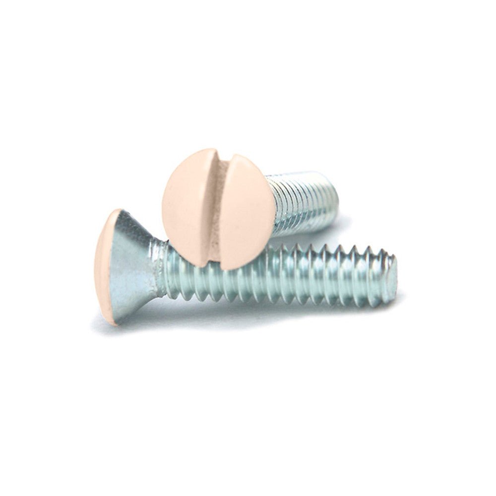 Tornillos para placa de pared de 3/4 de pulgada color marfil (paquete de 10)