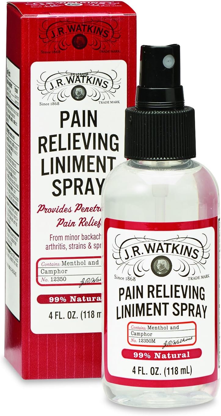 Linimento analgésico natural en aerosol JR Watkins | Mentol y alcanfor - 113 g