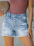 Patchwork Denim Shorts