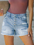 Patchwork Denim Shorts