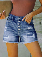 Patchwork Denim Shorts