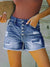 Patchwork Denim Shorts